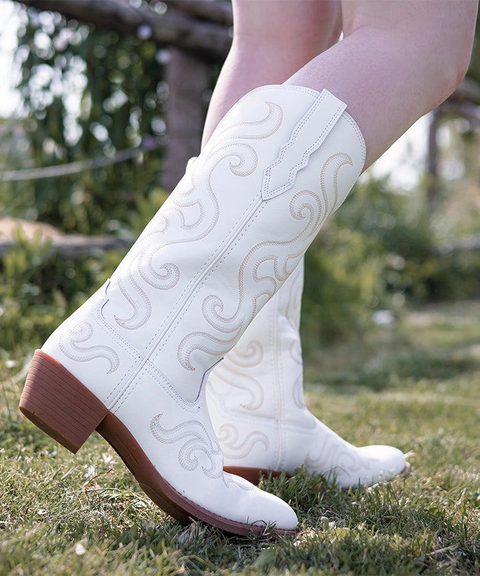 Women's Bright Side Embroidered Round Toe Western  Boots