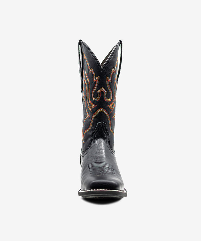 Women's Embroidered Wide Toe Western Boots