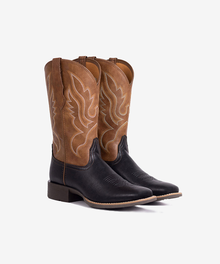 Women's Two-Tone Embroidered Cowboy Boots