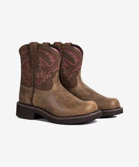 Women’s Rose Dust Genuine Leather Suede Embroidered Boots