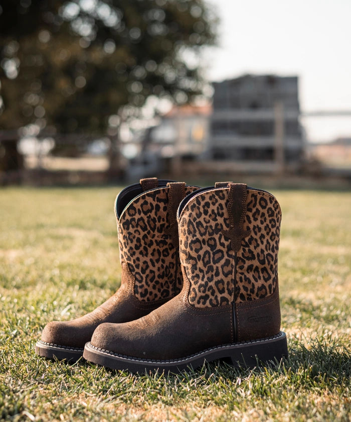 Women‘s Wild Prairie Brown Leather & Leopard Suede Boots