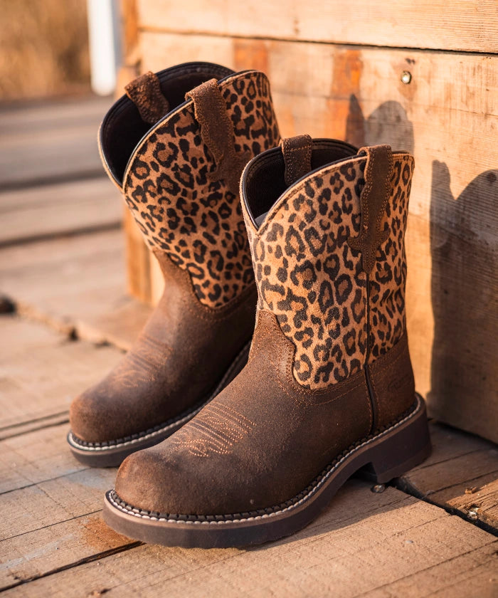 Women‘s Wild Prairie Brown Leather & Leopard Suede Boots