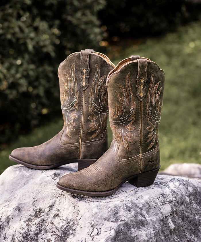 Women’s Vintage Amber Full-Grain Leather  Boots