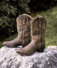 Women’s Vintage Amber Full-Grain Leather  Boots