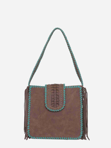 Montana West Whipstitch Fringe Carry Hobo - Montana West World