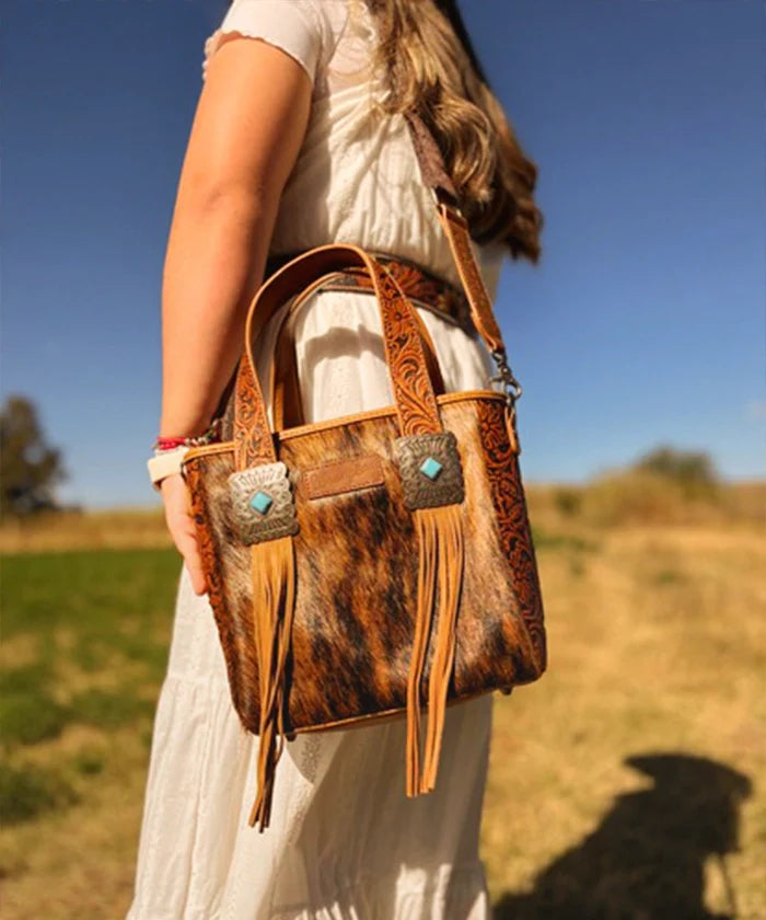 Cowhide Concealed Carry Purse