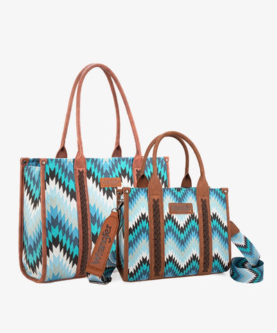 Wrangler Southwestern Pattern Concealed Carry Wide Tote Set