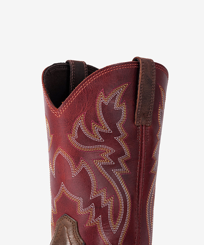 Men’s Wild Scarlet Bold Leather & Embroidered Shaft Western Boots