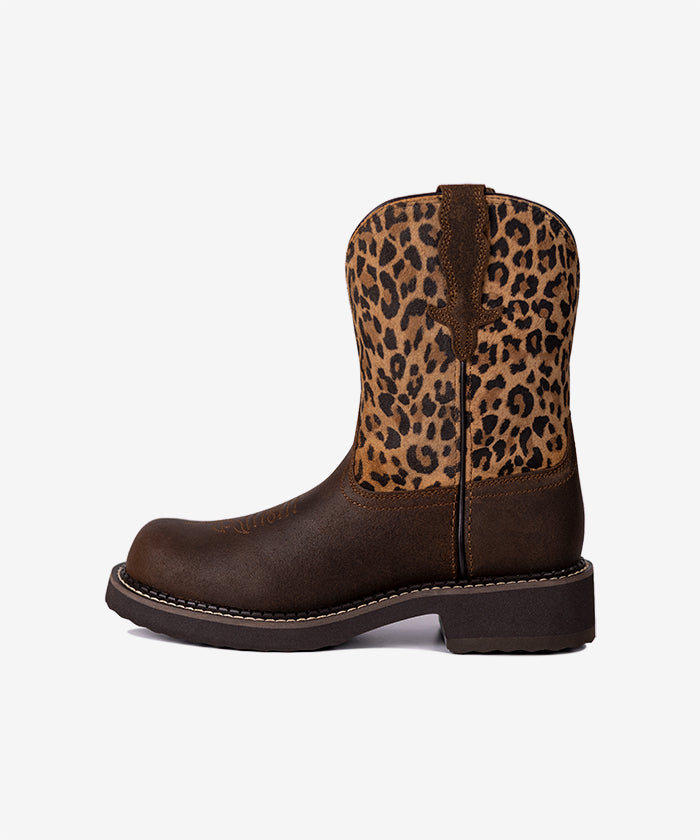 Women‘s Wild Prairie Brown Leather & Leopard Suede Boots