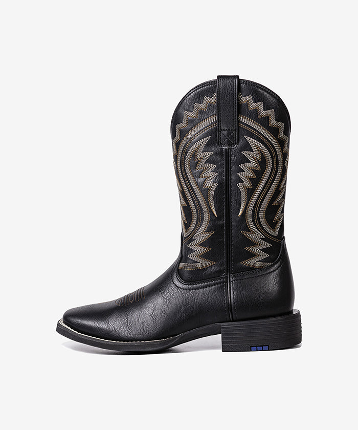 Men’s Black Rider Totem Embroidered Boots