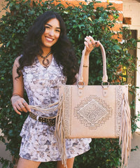 Montana West Hand Coloring Concealed Tote Bag