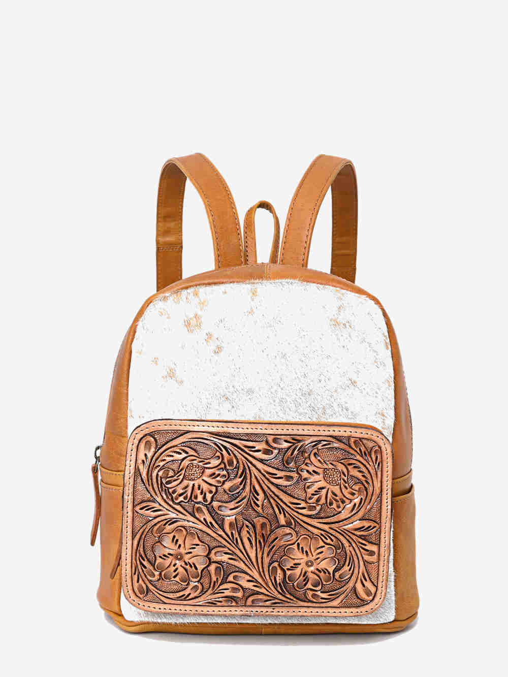 Montana West Genuine Hair On Cowhide Leather Tooled Floral Backpack - Montana West World