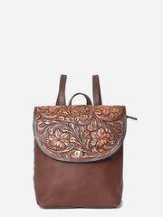 Montana West 100% Genuine Oily Calf Leather Backpack - Montana West World
