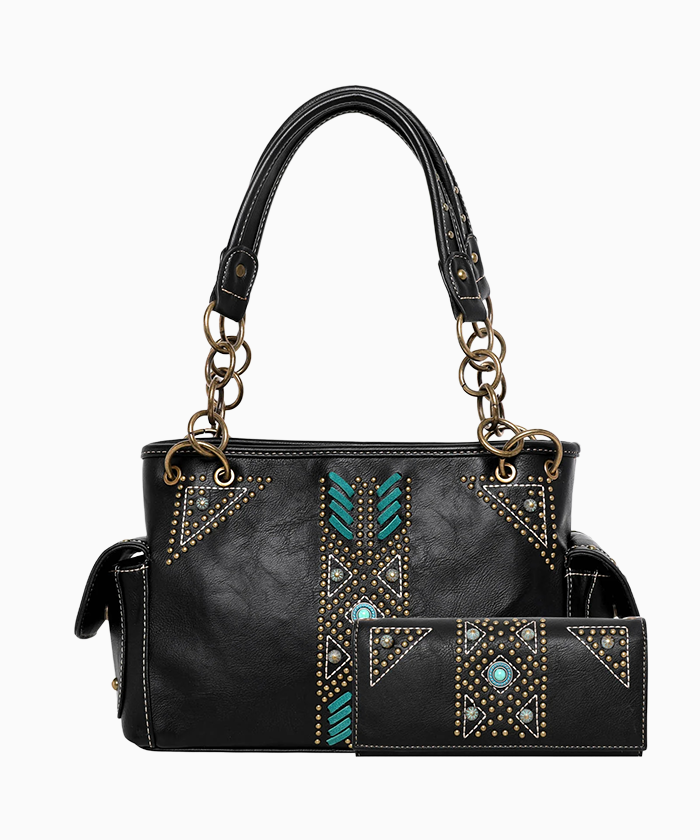 Black purse and wallet set sale