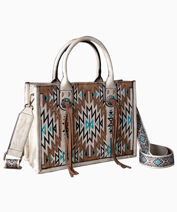 Montana West Southwestern Aztec Crossbody Tote Bag - Montana West World