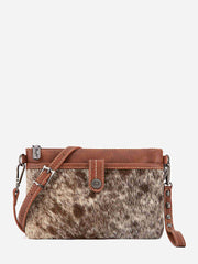 Wrangler Genuine Hair-On Cowhide Crossbody Clutch - Montana West World