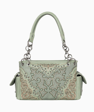 Montana West Boot Scroll Embroidered Carry Satchel - Montana West World