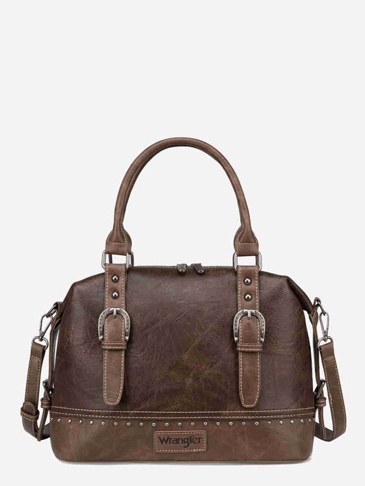 Wrangler Belt Buckle Classic Crossbody Barrel Satchel - Montana West World