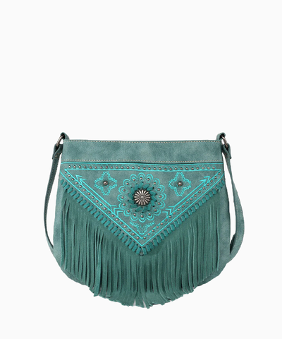 Montana West Concho Floral Fringe Crossbody Bag - Montana West World