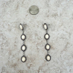 Four Tiers Natural Stone Dangle Earrings - Montana West World