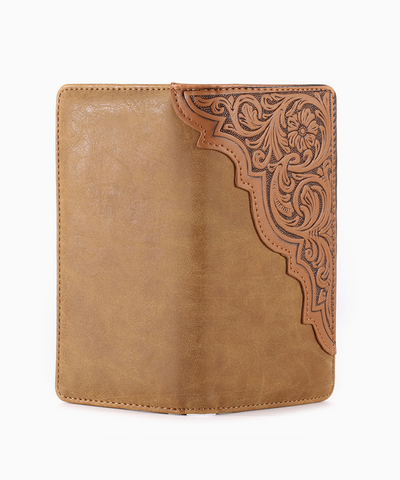 Montana West Embossed Floral Men's Bifold Long Wallet - Montana West World