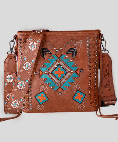 Montana West Embroidered Aztec Collection Concealed Carry Crossbody Bag - Montana West World