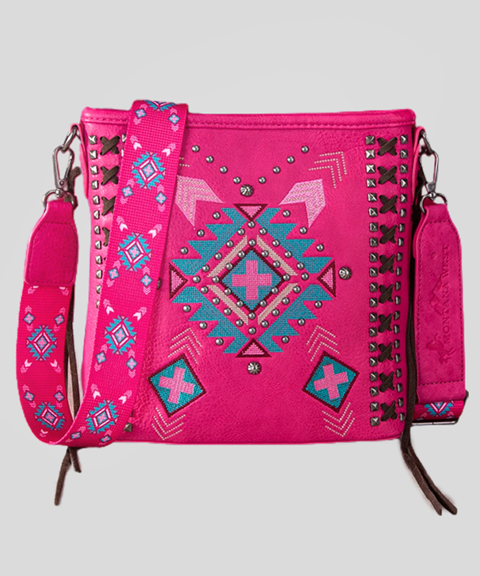 Montana West Embroidered Aztec Collection Concealed Carry Crossbody Bag - Montana West World