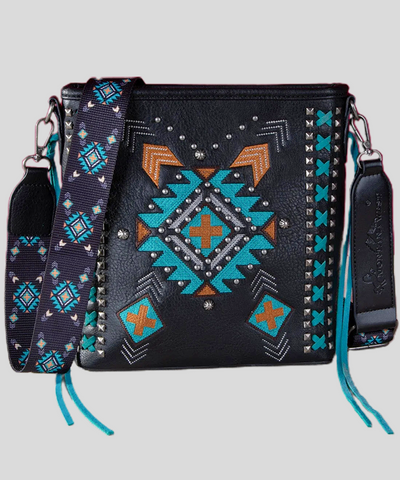 Montana West Embroidered Aztec Collection Concealed Carry Crossbody Bag - Montana West World