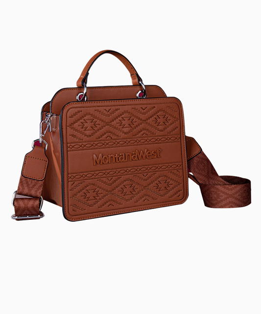 Montana West Embroidered Aztec Crossbody Tote - Montana West World