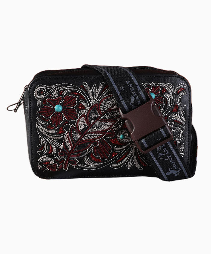 Montana West Embroidered Floral Cut-out Belt Bag - Montana West World