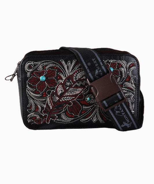 Montana West Embroidered Floral Cut-out Collection Belt Bag - Montana West World