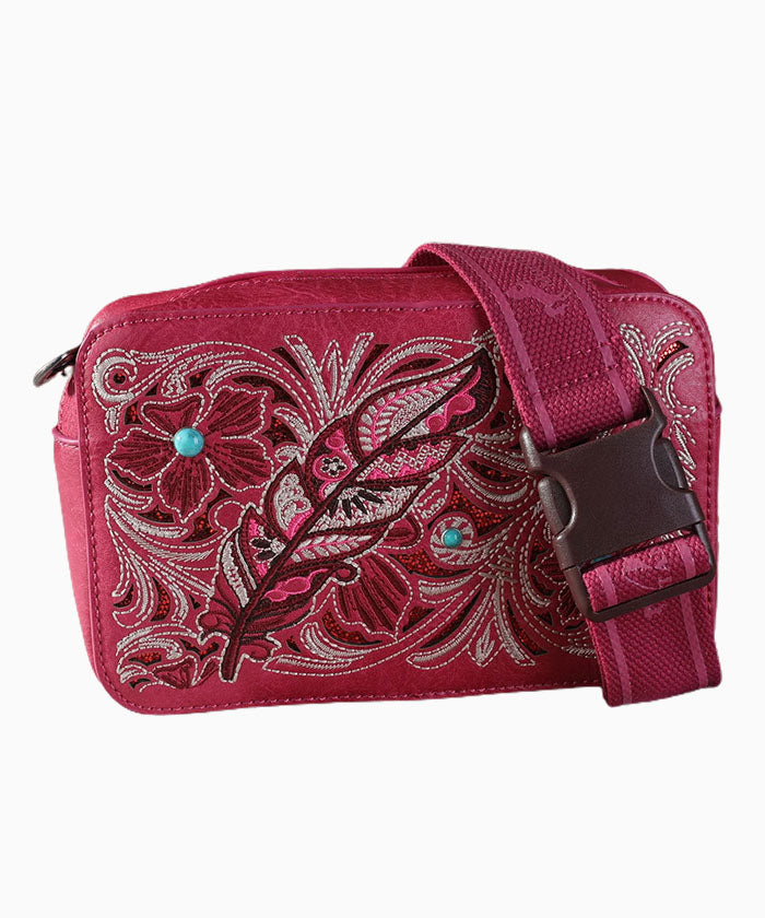 Montana West Embroidered Floral Cut-out Belt Bag - Montana West World