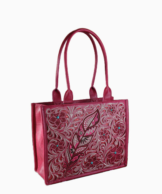Montana West Embroidered Floral Concealed Carry Tote - Montana West World