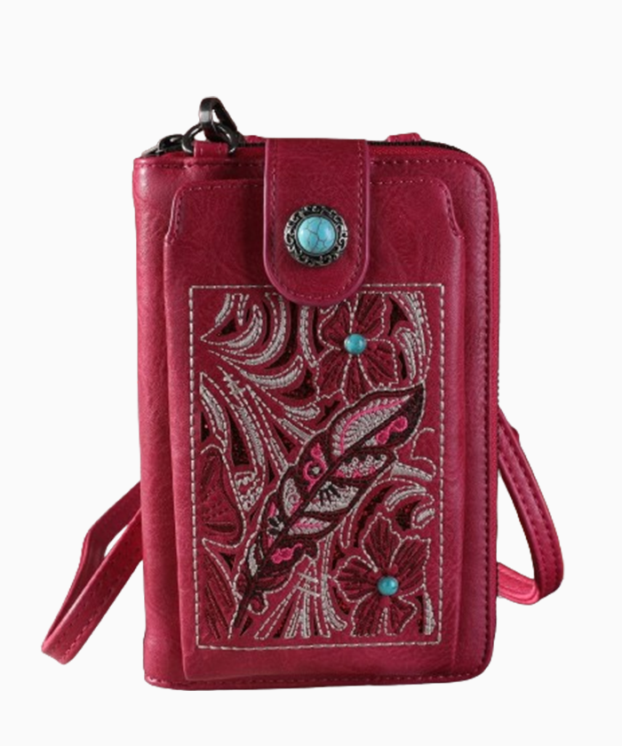Montana West Embroidered Floral Phone Purse - Montana West World