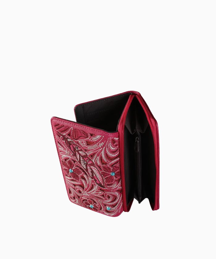 Montana West Embroidered Floral Cut-out Cut-out Collection Wallet - Montana West World