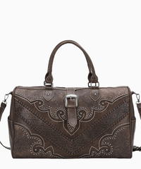 Montana West Floral Aztec Embossed Buckle Duffle Bag - Montana West World