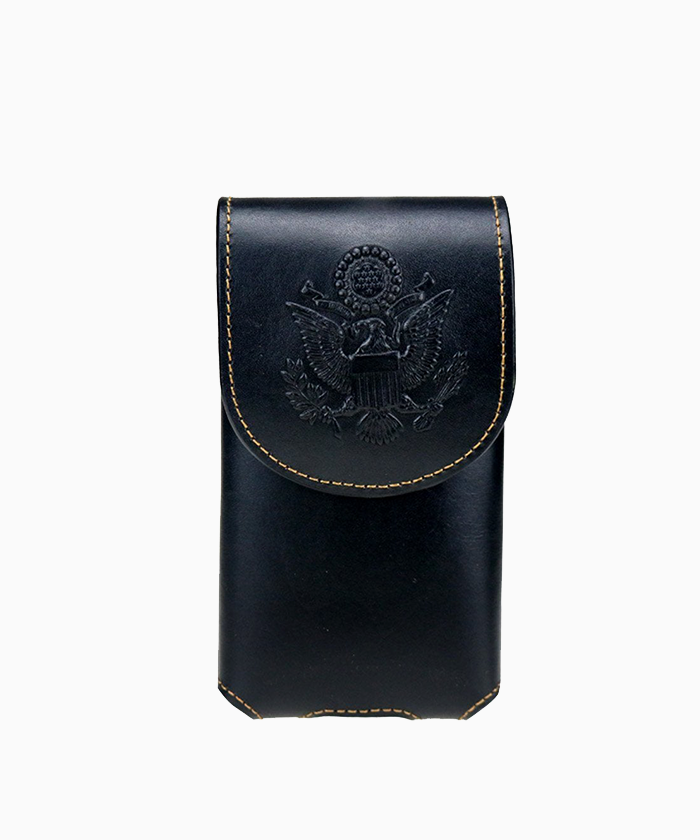 Montana West Genuine Leather Belt Loop Holster Cell Phone Case Black Large 3.5 x 1 x 6.75