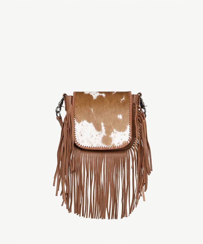 Montana West Genuine Leather Hair-On Fringe Crossbody Bag - Montana West World