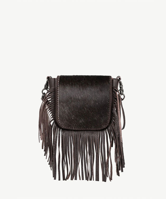 Montana West Genuine Leather Hair-On Fringe Crossbody Bag - Montana West World