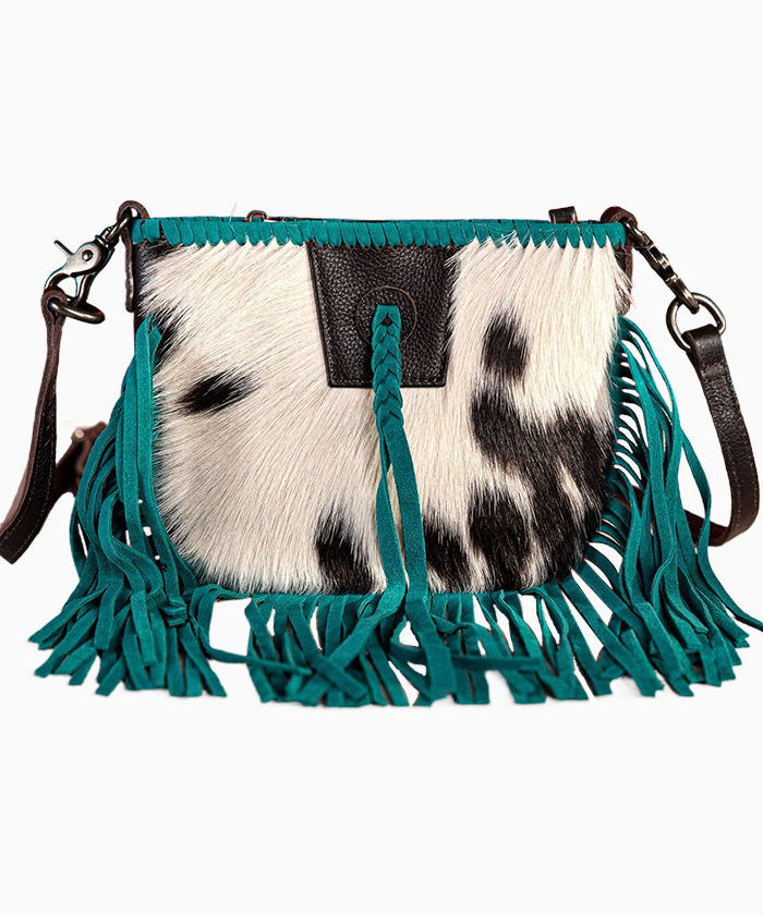 Montana West Genuine Leather Hair-On Fringe Crossbody - Montana West World