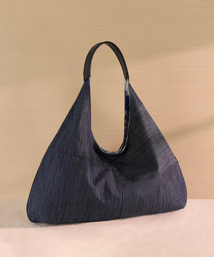 Lee Reversible Slouchy Hobo Shoulder Bag in Jean