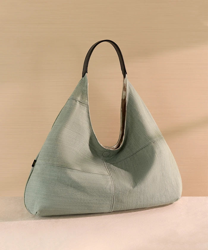 Lee Reversible Slouchy Hobo Shoulder Bag in Green