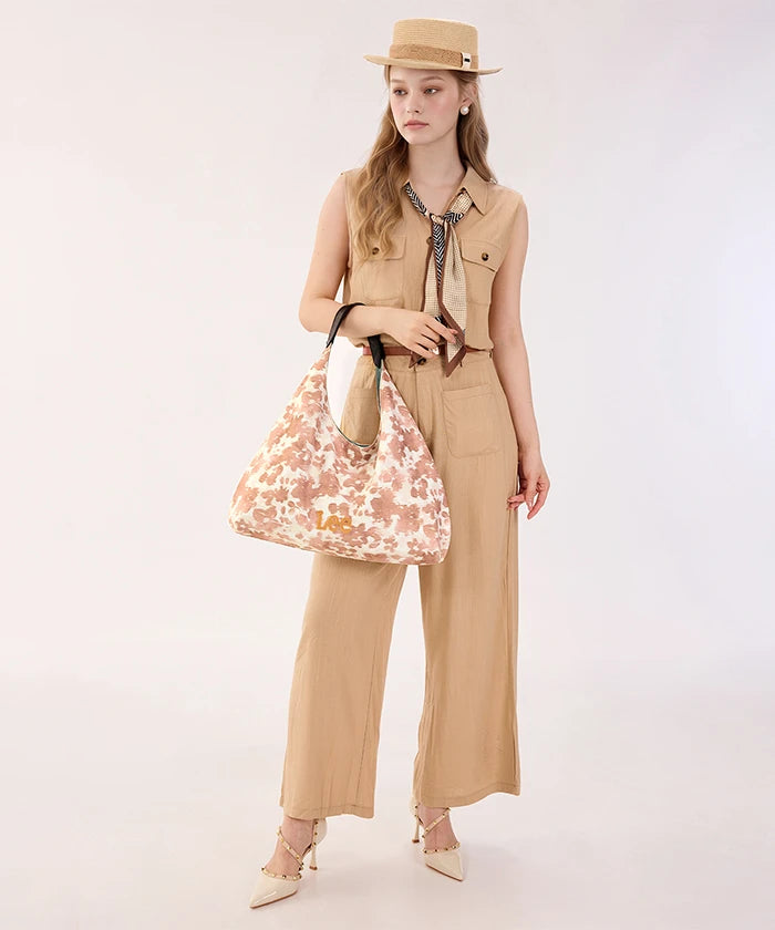 Lee Reversible Slouchy Hobo Shoulder Bag in Green