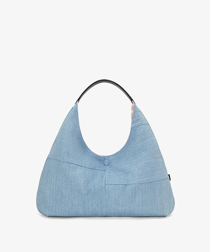 Lee Reversible Slouchy Hobo Shoulder Bag in Jean