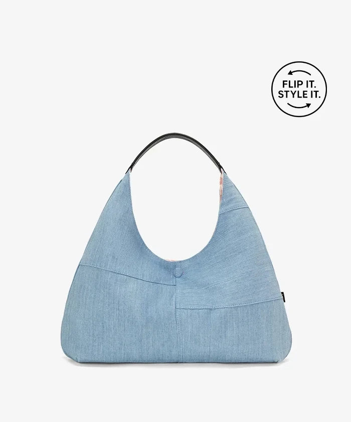 Lee Reversible Slouchy Hobo Shoulder Bag