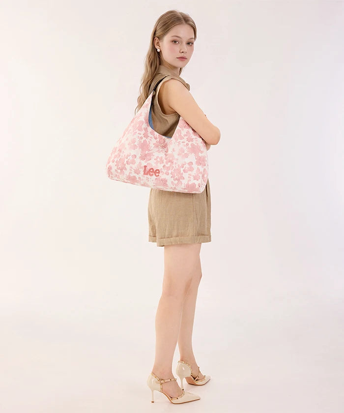 Lee Reversible Slouchy Hobo Shoulder Bag in Jean
