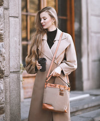 Lee Denim Canvas Crossbody Bucket Bag-Country Glam Outfits
