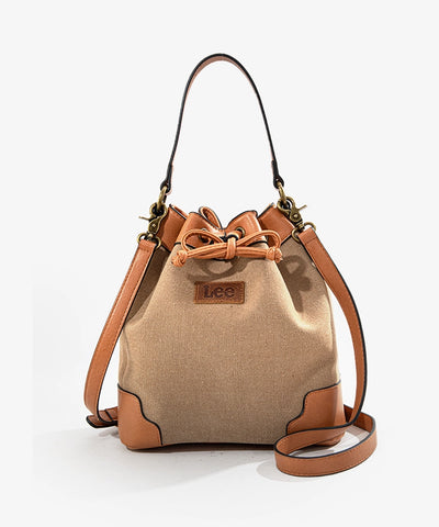 Lee Denim Canvas Crossbody Bucket Bag