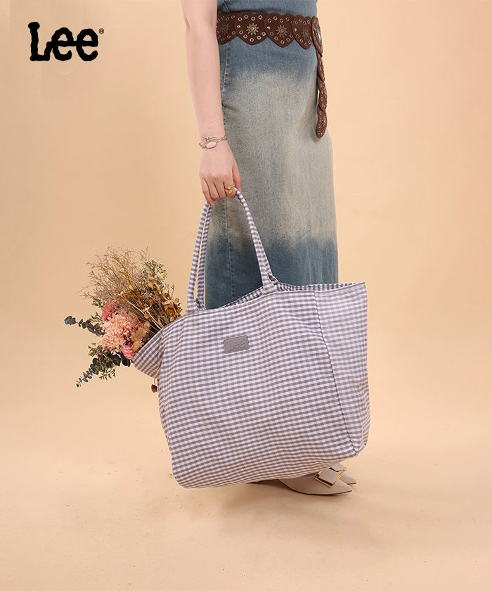 LEE Plaid Cotton Large Tote