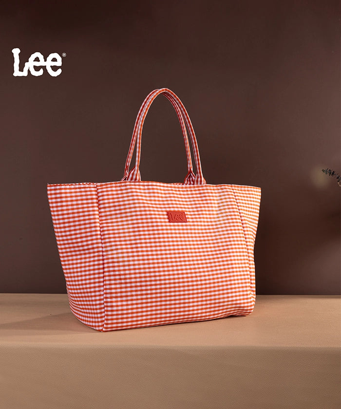 LEE Plaid Cotton Large Tote